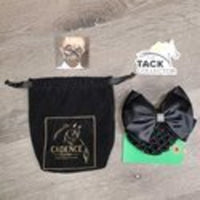 Hair Bun Cover & Bow, Clip, Bling, Bag *new