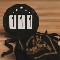 3 # Round Suede - Leather Show Numbers, 5 Rhinestones - Bling, Velvet Bag, Bag, Pin *new