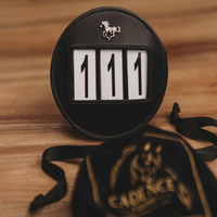 3 # Round Leather Show Numbers, Horse Charm, Velvet Bag, Bag, Pin *new