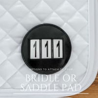 3 # Round Suede - Leather Show Numbers, 5 Rhinestones - Bling, Velvet Bag, Bag, Pin *new