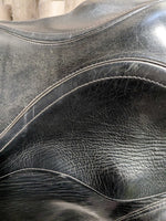 17" MW *5.5 Prestige Dressage, Shiny Black Cover, XLg Front Blocks, Wool Flocking, Flaps 16.75" L x 10"W Serial #: 17 33 355 061