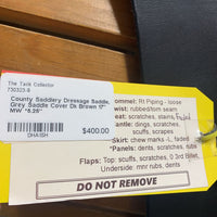 17" MW *5.25" County Saddlery Dressage, Front Pencil Block, Wool Flocked, Flaps: 16"L x 11"W Serial #: 86030815 No 3 Fit