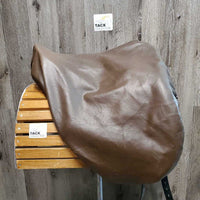 17.5 Adj *set M/W Schleese Ostergaard Dressage Saddle, Brown Vinyl Cover, Xlg Front Changeable Blocks, Wool Flocked, Rear Gusset Panels, Flaps: 17"L x 12" W Serial #: 2658 GOH0900
