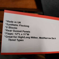 17" Med 5" Berney Bros Close Contact, 2 Billet Guards, 0 Blocks, Rear Gusset Panel, Synthetic flocking, Flaps: 14"L x 13"W Serial #: N/A
