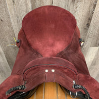 18" M/W Wither *W/XW *5.5 Zaldi Altras Equitation Saddle, Navy Cotton Zaldi Cover, 2x Billet Guards, Full Suede, Wool Flocking, Rear Gusset Panels, Long Front Blocks, Flaps: 16.5"l x 11.5"w Serial #: 180393
