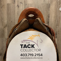 16" *1/Med (high wither/Wide ribs)Tucker Endurance Saddle, 2 Leather Latigos, 4 billets, 4 leather ties, Pr Leather Hobbles & Stirrups, Wool Felt Panels, Angled Rear Billet, Adjustable Position In-Skirt Rigging Serial: 159-540-7134-21 20134111