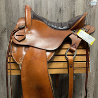 16" *1/Med (high wither/Wide ribs)Tucker Endurance Saddle, 2 Leather Latigos, 4 billets, 4 leather ties, Pr Leather Hobbles & Stirrups, Wool Felt Panels, Angled Rear Billet, Adjustable Position In-Skirt Rigging Serial: 159-540-7134-21 20134111