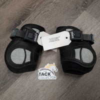 Pr Open Hind Boots, quick release *fair, filthy, hair, faded, scraped, scratches