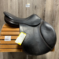 16.5 MW *5.25" Equipe Extreme Close Contact, 2 Billet Guards, Burg Fleece Redwood Tack Cover, Sm Front & Med Back Blocks, Foam Panels, Calfskin, Flaps: 13.5"l x 13.5"w Serial #: 16 5 N 1691047