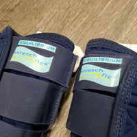 Pr Closed Boots, velcro *gc, clean, thick film/residue, hairy velcro, mnr dirt?/stains, torn