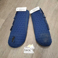 Pr Closed Boots, velcro *gc, clean, thick film/residue, hairy velcro, mnr dirt?/stains, torn