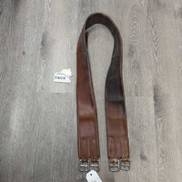 Tri fold Soft Leather Girth *fair, older, deep cracks & peeling, dirt, stains, curled edges
