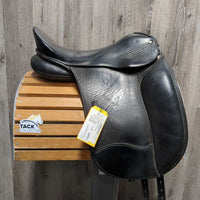 17 *set wide/xw 6" Schleese Jane Savoie Dressage, Wool Flocked, Med Front Blocks, Rear Gusset Panels, Flaps: 16"L x 12"W Serial #: 2-17 2484H0600