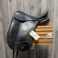 17 *set wide/xw 6" Schleese Jane Savoie Dressage, Wool Flocked, Med Front Blocks, Rear Gusset Panels, Flaps: 16"L x 12"W Serial #: 2-17 2484H0600