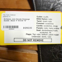 17 *set wide/xw 6" Schleese Jane Savoie Dressage, Wool Flocked, Med Front Blocks, Rear Gusset Panels, Flaps: 16"L x 12"W Serial #: 2-17 2484H0600