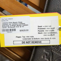 $ Reduced!! 17.5" M *5" Voltaire Palm Beach Saddle, Voltaire Leathers, 2 Billet Guards, 2 D Ring Attachments, Brown Voltaire Cover, Foam Panels, Med Front & Back Blocks, Pro Panels, Flaps: 14.5"L x 14"W Serial #: 0992 22 17.5 3AA M/M Pro B15