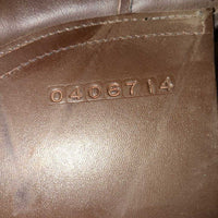 17.5 XW *MW (Wither *5.25") Sankey Dressage Saddle, Black Fleece Sankey Cover, XLg Velcro Front Blocks, Wool Flocking, Front & Rear Gusset Panels, Flaps: 16"L x 12.5"W Serial #: 0406714 17 1/2 XW