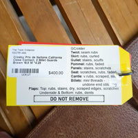 16.5 M *4.25 Crosby Prix de Nations Close Contact, 2 Billet Guards, Foam Panels, Med Front Blocks, Flaps: 14.5"L x 13"W Serial #4523 61232