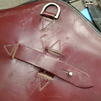 Lg Belly Girth, 2x side els, center strap & D Ring *gc, older, dirty, scratches, rubs1