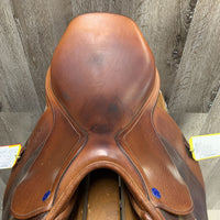 17.5 MW *5.25" Southern Stars Close Contact, 2 Billet Guards, Navy Cotton Cover, Wool Flocking, Med Back Blocks, Calfskin, Flaps: 14"L x 14"W Serial #: 17.5 M 29 120533