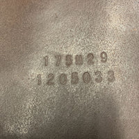 17.5 MW *5.25" Southern Stars Close Contact, 2 Billet Guards, Navy Cotton Cover, Wool Flocking, Med Back Blocks, Calfskin, Flaps: 14"L x 14"W Serial #: 17.5 M 29 120533