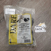 48 - Electric Fence Wood Post Staple Insulators, staples, bag *like new, open bag, missing 2