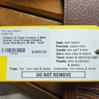18 MW *5.25" Childeric M Close Contact, 2 Billet Guards, Grey/Orange Childeric Cover, Med Front & Back Blocks, Foam Panels, Flaps: 13.5"L x 13.5"W Serial #: 3A -M-18 689-21