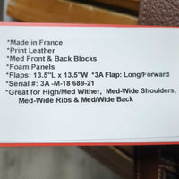 18 MW *5.25" Childeric M Close Contact, 2 Billet Guards, Grey/Orange Childeric Cover, Med Front & Back Blocks, Foam Panels, Flaps: 13.5"L x 13.5"W Serial #: 3A -M-18 689-21