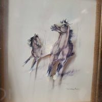 2 Shadow Box Horses *gc, dusty, dings, chips