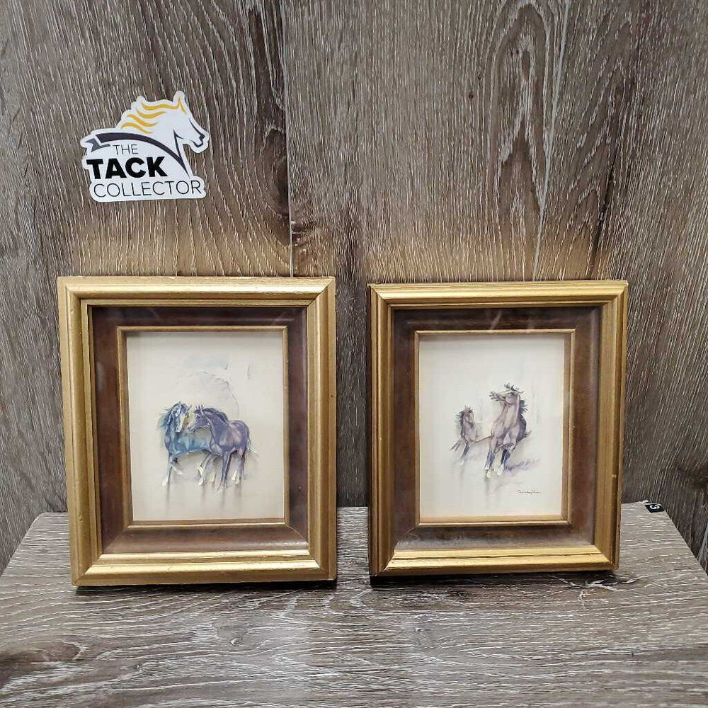 2 Shadow Box Horses *gc, dusty, dings, chips