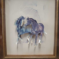 2 Shadow Box Horses *gc, dusty, dings, chips
