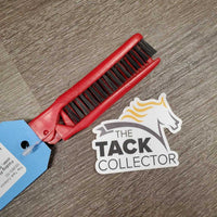 Folding Plastic Brush & Comb *gc, older, mnr hairy
