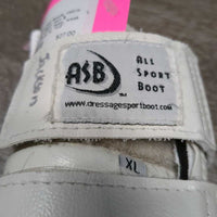 Pr Closed Hind Boots, velcro *fair/gc, clean, edges: torn & undone seams, velcro: hairy, weak & discolored