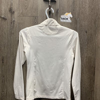 JUNIORS LS Polo Show Shirt, 1/4 Zip Up *like new