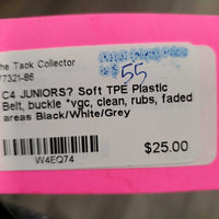 JUNIORS? Soft TPE Plastic Belt, buckle *vgc, clean, rubs, faded areas