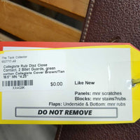 18.5" MN *4.25" Collegiate Ruiz Diaz Close Contact, 2 Billet Guards, green cotton Collegiate Cover, Foam Panels, Lg Front Pencil Blocks, Flaps: 15"L x 14.5"W Serial #: ART 6506 90204001