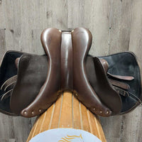 17.5 M *5" JA Saddlery Close Contact, 2 Billet Guards, Foam Panels, Med/Lg Front & Back Blocks, Flaps: 13.5"L x 13.5"W