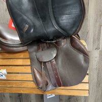 17.5 M *5" JA Saddlery Close Contact, 2 Billet Guards, Foam Panels, Med/Lg Front & Back Blocks, Flaps: 13.5"L x 13.5"W