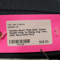 Thick Quilt Jumper Saddle Pads, 2x Piping, bag *new, older