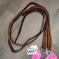 Pr Nylon Lined Stirrup Leathers *fair, stains, rubs, scrapes, dry, v.peeled, scraped, undone side stitching, threads