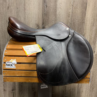 17.5 MW *5.25" Equipe Expression Close Contact, 2 Billet Guards, Blue Equipe Cotton Cover, upgraded calf leather, Felt Panels, Med Front & Back Blocks, Flaps: 13.5"L x 13"W Serial #: 17.5 N 3500099 JEXES +2 +1