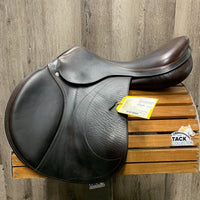 17.5 MW *5.25" Equipe Expression Close Contact, 2 Billet Guards, Blue Equipe Cotton Cover, upgraded calf leather, Felt Panels, Med Front & Back Blocks, Flaps: 13.5"L x 13"W Serial #: 17.5 N 3500099 JEXES +2 +1