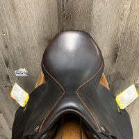 17.5 MW *5.25" Equipe Expression Close Contact, 2 Billet Guards, Blue Equipe Cotton Cover, upgraded calf leather, Felt Panels, Med Front & Back Blocks, Flaps: 13.5"L x 13"W Serial #: 17.5 N 3500099 JEXES +2 +1