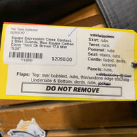 17.5 MW *5.25" Equipe Expression Close Contact, 2 Billet Guards, Blue Equipe Cotton Cover, upgraded calf leather, Felt Panels, Med Front & Back Blocks, Flaps: 13.5"L x 13"W Serial #: 17.5 N 3500099 JEXES +2 +1