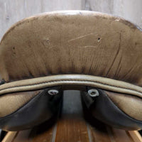 16.5" Adj *M/W *5.5" Schleese JES Close Contact, 2 Billet Guards, Bates Purple Fleece Cover, Rear Gusset Panels, Wool Flocking, Flaps: 14"L x 12"W *No Serial #