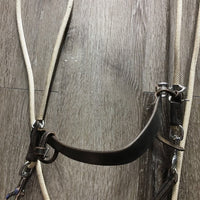 Leather & Thick Rope De Gogue, Crown & Chest Peice *vgc, mnr dirt, stains & rubs, clean, scraped edges