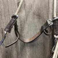 Leather & Thick Rope De Gogue, Crown & Chest Peice *vgc, mnr dirt, stains & rubs, clean, scraped edges