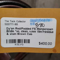 Rsd/Padded FS Monocrown Hunter Bridle *xc, clean, v.mnr film?residue & stain