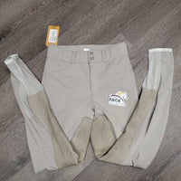 Full Leather Seat Breeches *gc, stained seat & legs, faded?, stains, rubs, seam puckers, older?