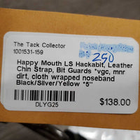 LS Hackabit, Leather Chin Strap, Bit Guards *vgc, mnr dirt, cloth wrapped noseband